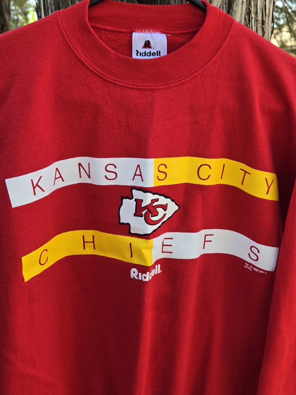 Vintage 90s Kansas City Chiefs Riddell Crewneck Sweatshirt - Picture 2 of 12